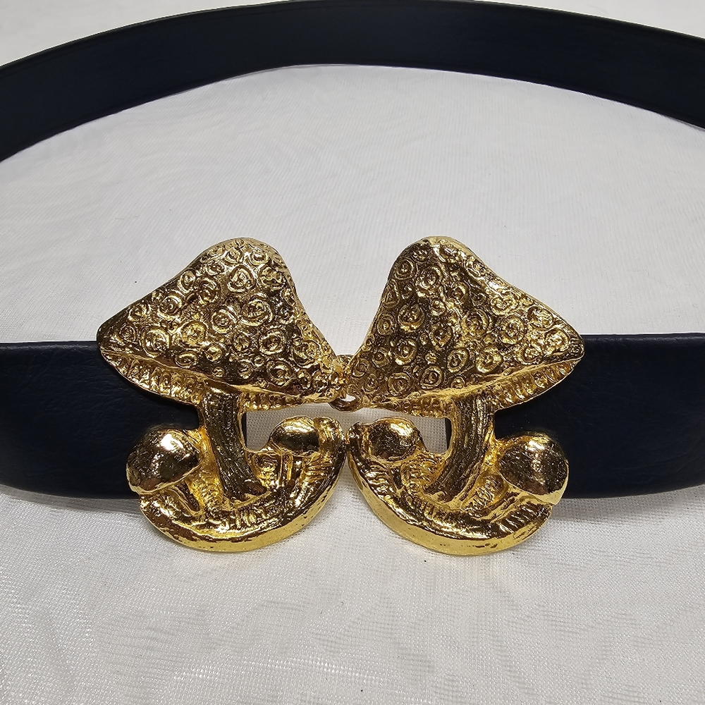 Vintage 1973 Mimi Di Mushroom Waist Statement Belt - Picture 3 of 5